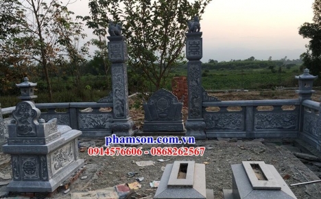 Xây lan can tường rào bằng đá đẹp hợp phong thuỷ