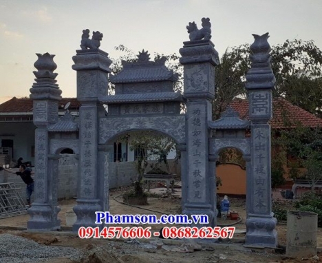 Xây cổng nhà thờ gia tộc tổ tiên bằng đá đẹp