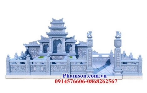 Xây lan can tường rào bằng đá đẹp hợp phong thuỷ