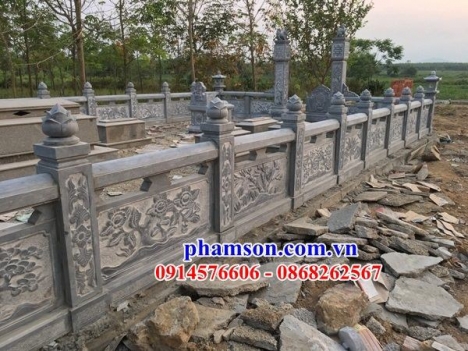 Xây lan can tường rào bằng đá đẹp hợp phong thuỷ