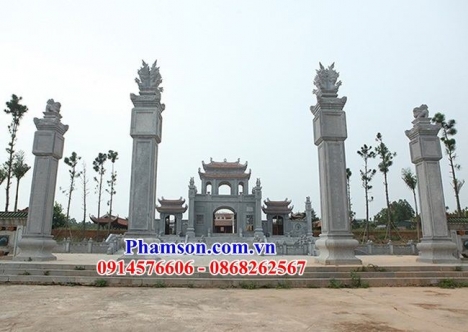 Xây cổng nhà thờ gia tộc tổ tiên bằng đá đẹp