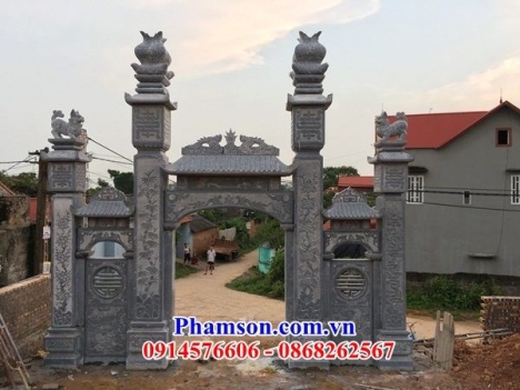 Xây cổng nhà thờ gia tộc tổ tiên bằng đá đẹp