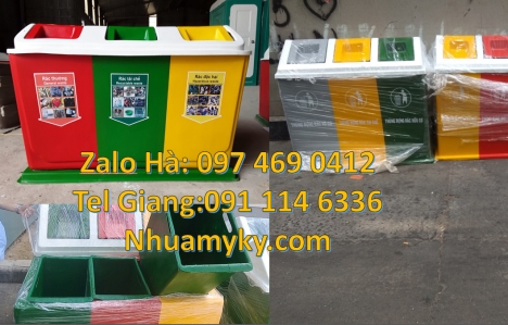 Thùng rác bập bênh, Thùng rác nhựa duy tân thùng rác 3 ngăn, thùng rác 60 lít 120 lít, sọt rác 240l