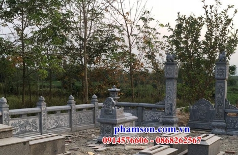 Xây lan can tường rào bằng đá đẹp hợp phong thuỷ