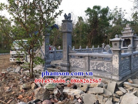 Xây lan can tường rào bằng đá đẹp hợp phong thuỷ