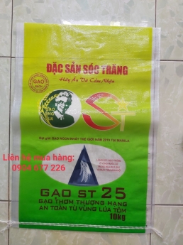 Bao pp dệt, bao đựng gạo ST25