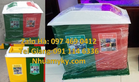 Thùng rác bập bênh, Thùng rác nhựa duy tân thùng rác 3 ngăn, thùng rác 60 lít 120 lít, sọt rác 240l