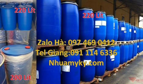 Phuy nhựa 150 lít nắp mở, Phuy nhựa xanh, Thùng phi màu xanh, Thùng phuy nhựa 120 lít, Thùng phuy nh