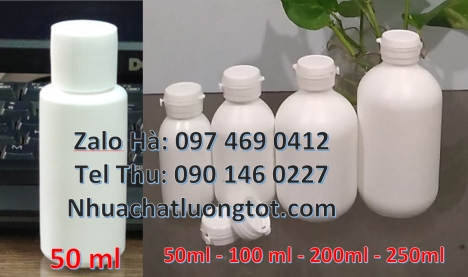 chai 250 ml đựng thuốc sâu, chai 500m chia vạch, bình nhựa 0.5 lít,Chai 50ml trắng sữa, Chai 500ml m