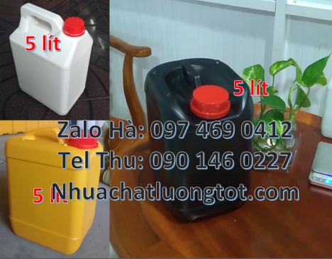 Can 2l tròn, can 4l vòi nhấn đựng nước rửa chén, can 5l trong đựng dầu tràm, Can 10l dẹp, Can nhựa 1