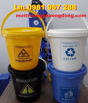 Bán xô nhựa y tế 5 lít ,xô nhựa đựng chất thải y tế