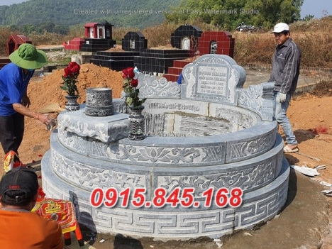 Mẫu mộ mồ mả đá tròn đẹp nhất cà mau cần thơ đồng tháp – lăng mộ đá hình tròn