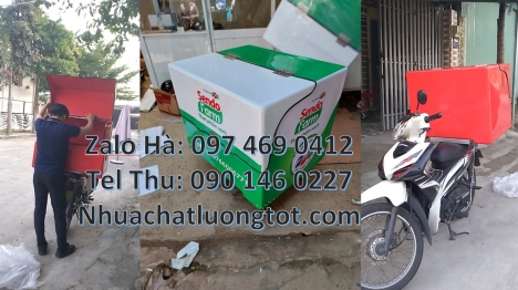 thùng chở mỹ phẩm, Thùng ship hàng giữ nhiệt, Thùng hàng sau xe máy, Thùng giữ nhiệt, thùng giao hàn