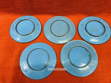 Giao lưu bộ đĩa pháp lam đồng âu