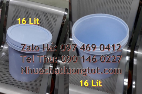 Xô nhựa nắp rót 20 lít. Nơi bán Thùng nhựa 18 lít nắp chiết rót, Vỏ thùng đựng sơn 19 l