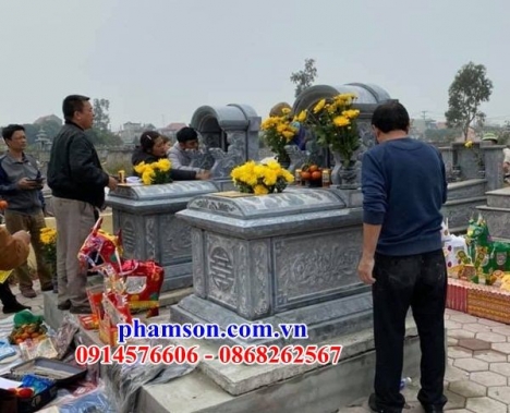 Mẫu mộ đá xanh một mái đẹp tại cần thơ cà mau