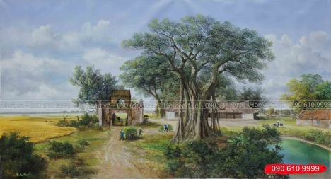 99 Mẫu Tranh Đồng Quê Đẹp Nhất 2022 - Home Art