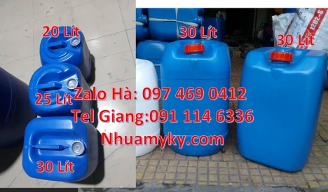 can 25l trắng, can nhựa 25 lít đựng axit, can nhựa 30 lít đựng thực phẩm, can nhựa 5 lít trong, can