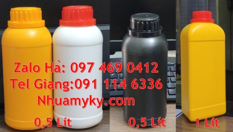 Chai nhựa 50ml 500ml đựng nông dược. Chai hdpe 100ml vuông, Chai nhựa 1l đựng phân bón, chai hdpe gi