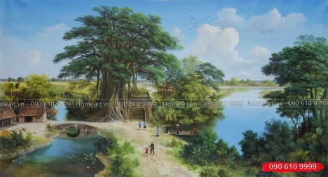 99 Mẫu Tranh Đồng Quê Đẹp Nhất 2022 - Home Art