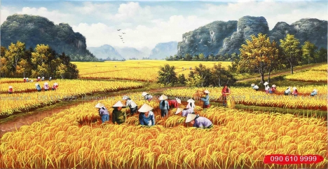 99 Mẫu Tranh Đồng Quê Đẹp Nhất 2022 - Home Art