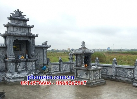 Mẫu mộ đá xanh một mái đẹp tại cần thơ cà mau