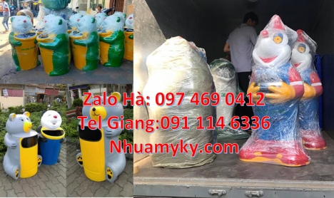 sọt rác cá heo, địa chỉ bán thùng rác hình con voi, thùng rác chim cánh cụt, Thùng Rác Hình Con T