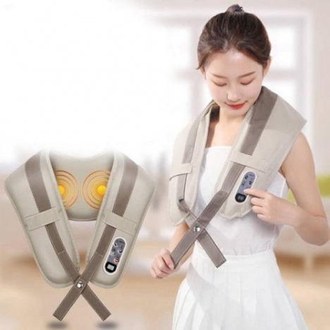 Đai đấm bóp kết hợp nhiệt trị liệu Ayosun Hàn Quốc giúp điều trị giảm đau vai gáy lưng eo tại nhà