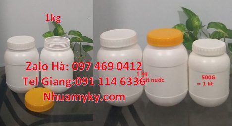 hũ nhựa đựng kẹo caosu 50gr 100gr, Hủ nhựa 1000gr đựng hoa mỹ phẩm, hũ nhựa nắp nhỏ garenty. Hủ nhựa