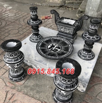 Mẫu bộ bát lư hương đá đẹp phú yên quảng ngãi bình định – bình bông lọ hoa đĩa đèn nến