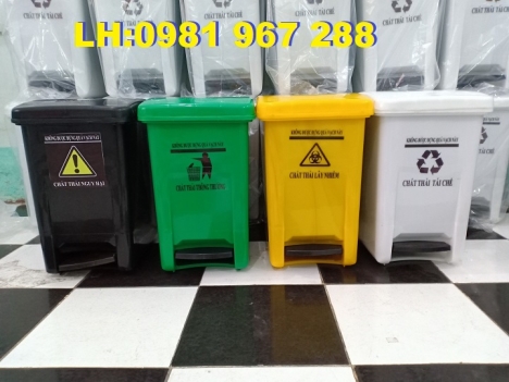 Thùng rác y tế đạp chân ,thùng rác 25 lít y tế