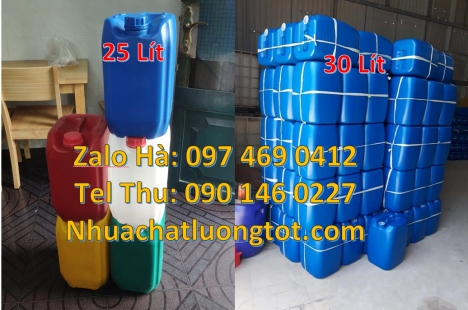 can hdpe 25 lít đựng dầu nhớt can dẹp 30 lít đựng thuốc thú y giá rẻ, can 20l dày trắng, can 25l