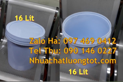 Xô nhựa nắp rót 18 lít, thùng nhựa vuông 18 lít, Xô nhựa Vỏ thùng đựng sơn 20 lít, Vỏ thùn
