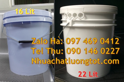 Xô nhựa nắp rót 18 lít, thùng nhựa vuông 18 lít, Xô nhựa Vỏ thùng đựng sơn 20 lít, Vỏ thùn