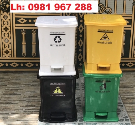 Thùng rác y tế đạp chân ,thùng rác 25 lít y tế