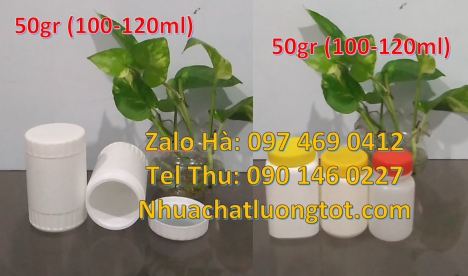 hũ 200gr đựng tinh bột, Hũ 250 gr đựng hóa chất, Hũ hdpe 100gr, Hũ 50 gr đựng mẫu thử. Hũ đựng hóa