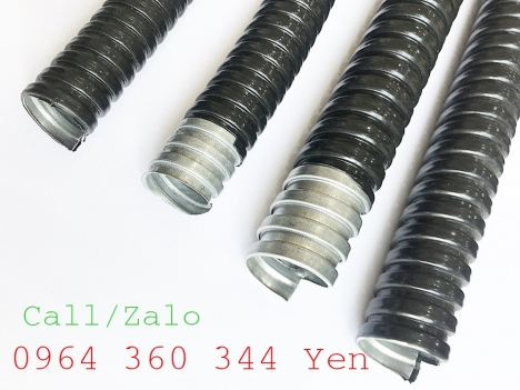Ống ruột gà lõi thép bọc nhựa PVC đen đường kính phi 1