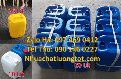 can hdpe 25 lít đựng dầu nhớt can dẹp 30 lít đựng thuốc thú y giá rẻ, can 20l dày trắng, can 25l