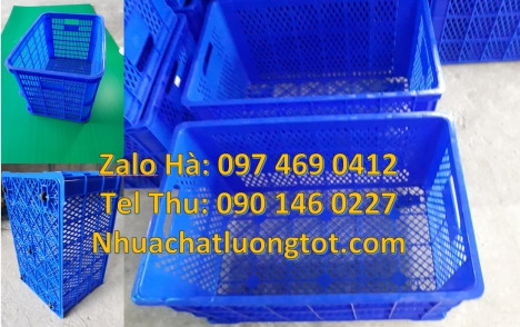 Giỏ nhựa chở sau xe máy, Thùng nhựa công nghiệp, sóng nhựa đặc Giỏ nhựa 5 bánh xe, thùng nhựa đựng d