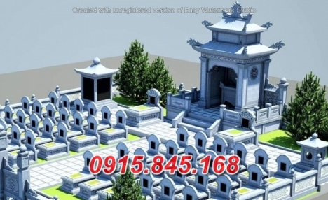 khuân viên nhà mồ đẹp bằng đá tại quảng trị