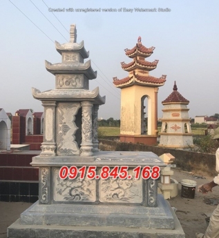 Mẫu mộ đá ba mái để tro cốt đẹp nhất vĩnh long
