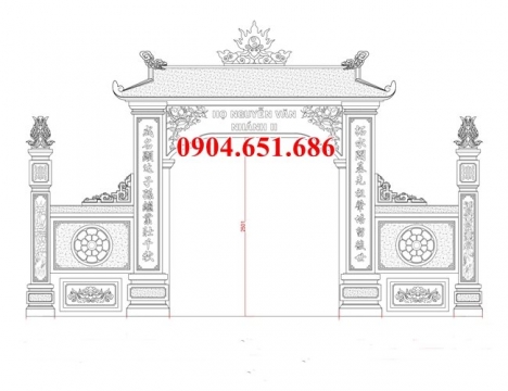 Thiết kế cổng nhà thờ họ đẹp – Bản vẽ thiết kế xây cổng nhà thờ họ