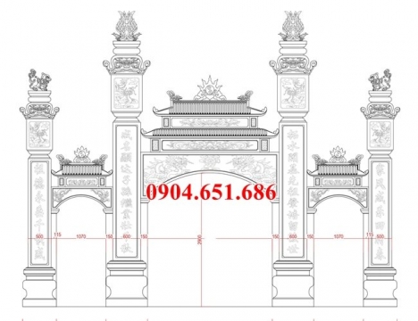 Thiết kế cổng nhà thờ họ đẹp – Bản vẽ thiết kế xây cổng nhà thờ họ