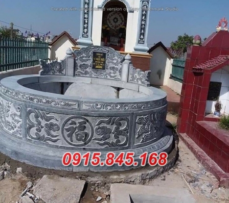 Mẫu mộ đá đẹp cần thơ - mộ đá hình tròn an giang