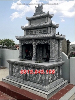 Mẫu mộ đá ba mái để tro cốt đẹp nhất vĩnh long