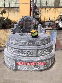 Mẫu mộ đá đẹp cần thơ - mộ đá hình tròn an giang