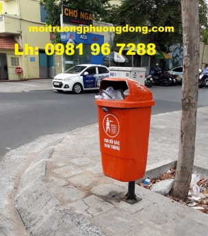 Thùng rác cọc treo đơn giá rẻ tại Hà Nội