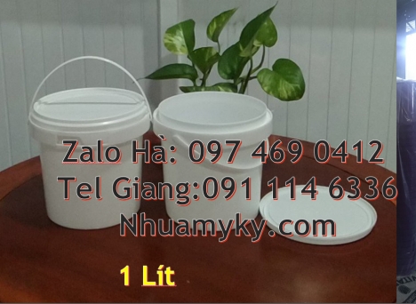 Thùng nhựa đựng sơn 18 lít nắp chiết rót giá rẻ, xô nhựa, thùng nhựa 22l giá rẻ, thùng nhựa vuông 18