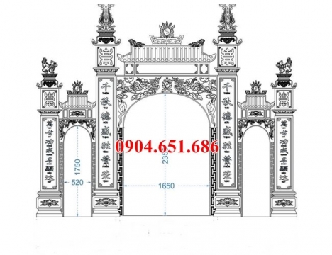 Thiết kế cổng nhà thờ họ đẹp – Bản vẽ thiết kế xây cổng nhà thờ họ