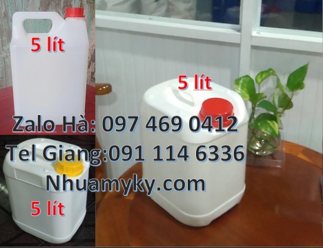 Can 2l quay, can 4l vuông, can 5l đựng dầu nhớt, can nhựa 0.5L đựng hóa chất, Can đựng thực phẩm, Bá